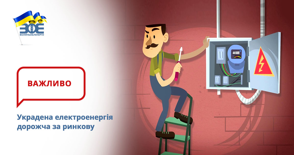 Украдена електроенергія дорожча за ринкову