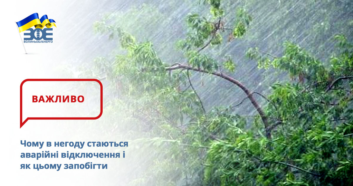 Чому в негоду стаються аварійні відключення і як цьому запобігти
